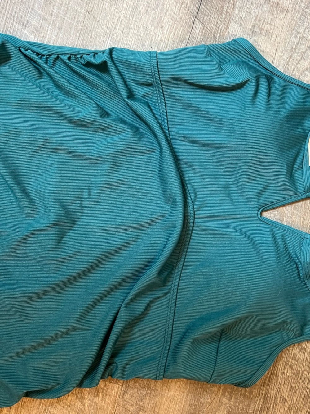 Teal Ribbed Notch-tankini - Picture 8 of 12